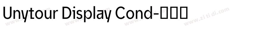 Unytour Display Cond字体转换 Unytour Display Cond字体转换